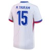 Maglia ufficiale Francia M. Thuram 15 Trasferta Euro 2024 per Uomo